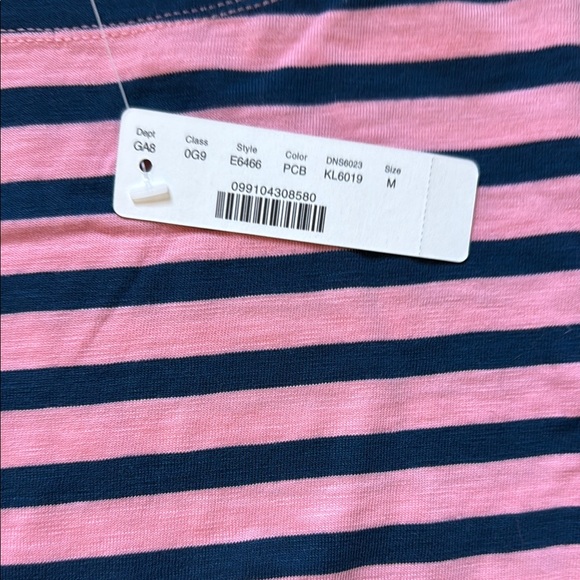 J. Crew Pink and Navy Striped Tee - Picture 2 of 2